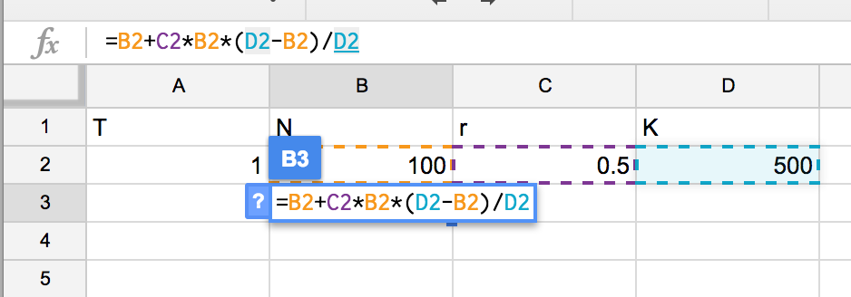 Step 4: Add the formula for $N$. This is step is the key step and the whole focus of the activity